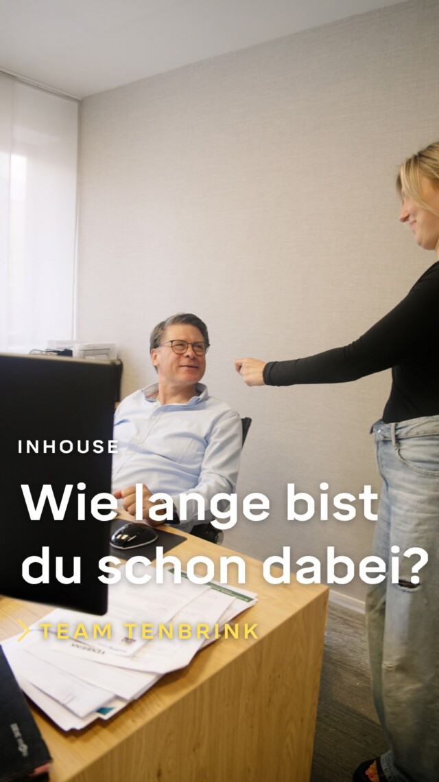 Letzte Woche wurden unsere Jubilare gefeiert. 🎉

Jahre voller Engagement, Teamgeist und gemeinsamer Erfolge. Grund genug, einmal nachzufragen: Wie lange bist du eigentlich schon Teil von Tenbrink? 

In unserer Fragerunde verraten unsere Kolleginnen und Kollegen, seit wann sie dabei sind. Manche erst seit Kurzem, andere schon seit vielen Jahren. 

#Tenbrink #Stadtlohn #Jubilare #Team