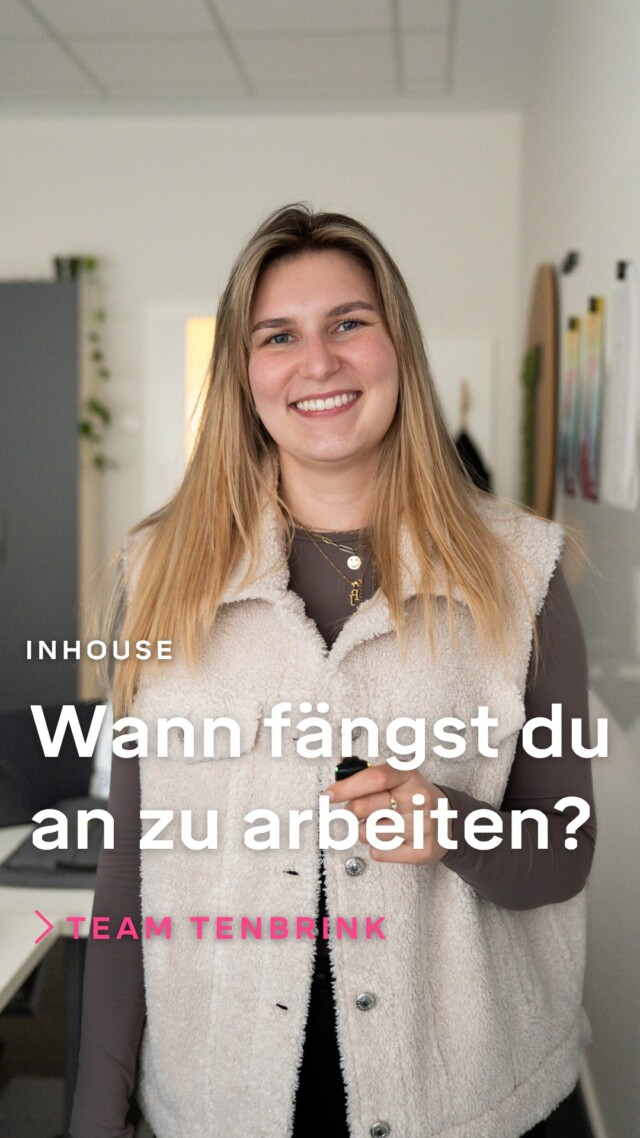 Und wann startet dein Arbeitsalltag? Bei Tenbrink gibt es darauf nicht nur eine Antwort.

Denn dank flexibler Arbeitszeiten startet hier jeder ein bisschen anders in den Tag.
Was dabei zählt? Ein starkes Miteinander, Verlässlichkeit und ein Arbeitsumfeld, das zu den Menschen passt.

Fest steht aber, wir sind für euch da!
Ihr erreicht uns montags bis donnerstags von 8:00 bis 16:30 Uhr und freitags von 8:00 bis 14:30 Uhr. 🙂

#Tenbrink #Generalunternehmer #Arbeitszeit #flexibelarbeiten #Stadtlohn